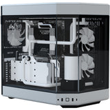 Hyte y60 midi tower behuizing (wit zwart | 3x usb-a | tempered glass)