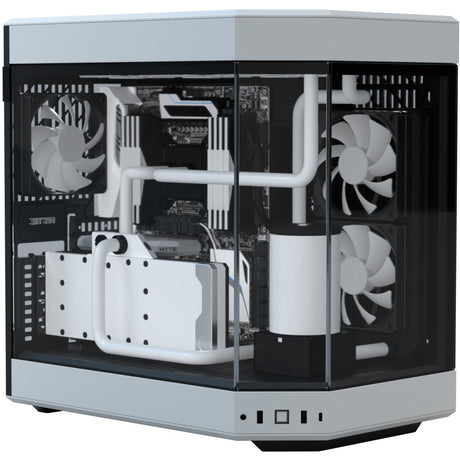 Hyte y60 midi tower behuizing (wit zwart | 3x usb-a | tempered glass)