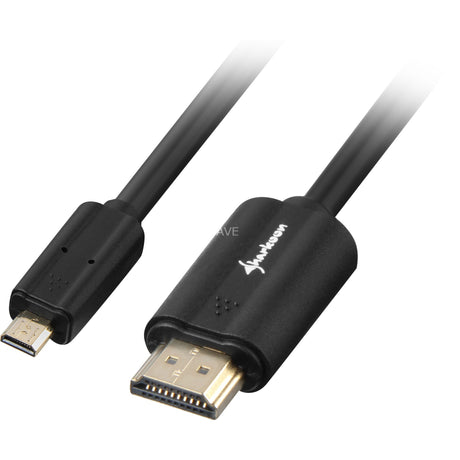 Sharkoon hdmi > micro-hdmi 2.0 kabel (zwart, 1,5 meter, 4k)