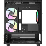 Thermaltake view 170 ws argb mini tower behuizing (zwart houtkleur | 2x usb-a | rgb | window)
