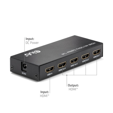 Club 3d hdmi splitter 1x > 4x hdmi 4k 120hz (zwart)