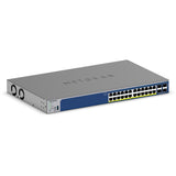 Netgear 24-poorts gigabit poe+ smart switch met 4 sfp+ poorten (grijs, 10g,smart managed)