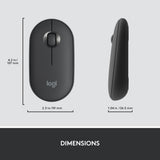 Logitech mk470 slim draadloze desktopset (zwart, us-international lay-out (qwerty), scissor switches, 100%, 1000 dpi)