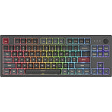 Montech mkey darkness tkl rgb mechanisch toetsenbord (zwart, us lay-out (qwerty), gateron g pro yellow, 80% (tkl), hot-swappable, rgb, pbt)