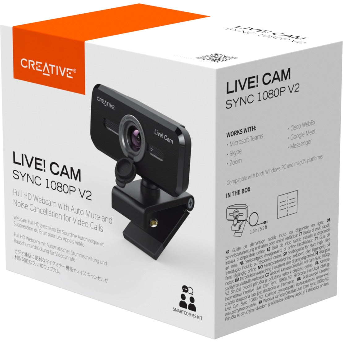 Creative live! cam sync 1080p v2 webcam (zwart)