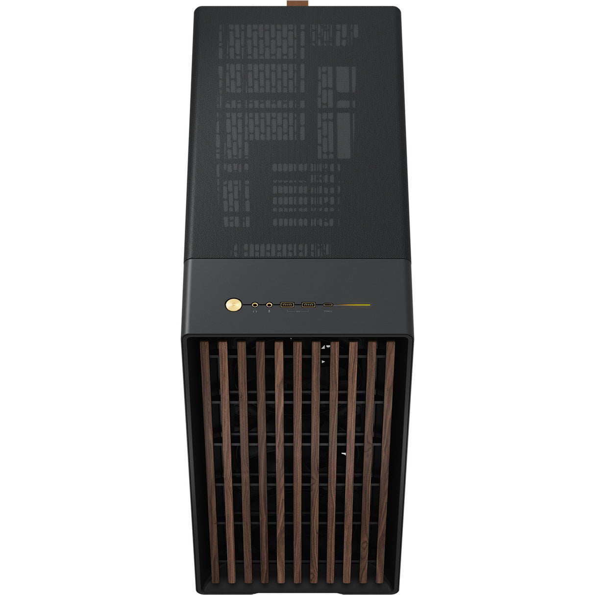 Fractal design north xl rc charcoal black tg dark midi tower behuizing (zwart houtkleur | 2x usb-a | 1x usb-c | tempered glass)