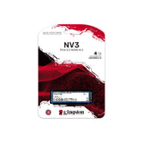 Kingston nv3 4 tb ssd (snv3s 4000g, pcie 4.0 x4, nvme, m.2 2280)