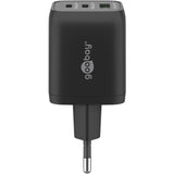 Goobay usb-c snellader nano (65 w) en usb-c textielkabel (zwart, 1 meter)