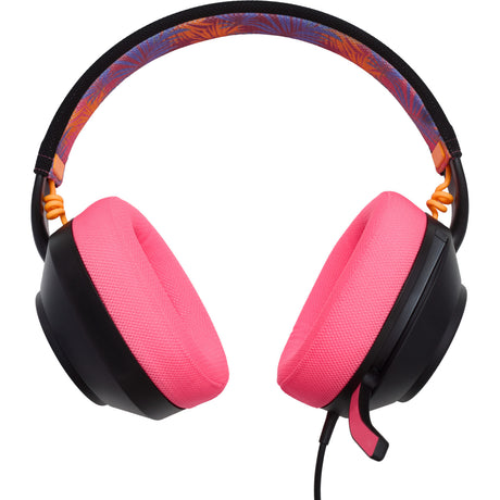 Powera lucidsound ls10 bedrade gamingheadset - middernachtelijke branding over-ear gaming headset (zwart roze, playstation 5, playstation 4, xbox series x|s, xbox one, pc, mobiel)