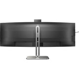 Philips 49b2u6900ch 48.8 curved ultrawide monitor (donkergrijs zilver, 2x hdmi, displayport, 4x usb-a, 3x usb-c, rj-45)