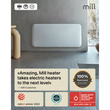 Mill steel wifi paneelverwarming pa1500wifi4a, 1500 watt convector (wit, wifi 2,4 ghz (wifi 6), bluetooth 5.2, zigbee 3.0 + app)
