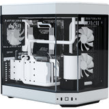 Hyte y60 midi tower behuizing (wit zwart | 3x usb-a | tempered glass)