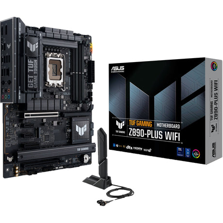 Asus tuf gaming z890-plus wifi socket 1851 moederbord (raid, 2.5gb-lan, wi-fi 7, bt, sound, atx)