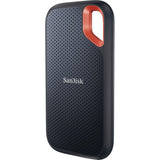 Sandisk extreme portable v2, 2 tb externe ssd (zwart oranje, sdssde61-2t00-g25, usb-c)