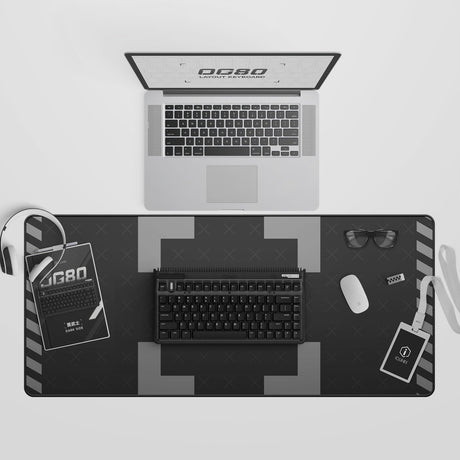 Iqunix og80 dark side wireless mechanical keyboard (zwart, us lay-out (qwerty), cherry mx blue, 80% (tkl), rgb leds, hot-swappable, pbt, 2.4ghz | bluetooth 5.1 | usb-c)
