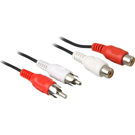 Goobay 2x tulp verlengkabel (zwart, 5 meter, stereo)