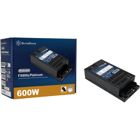 Silverstone fx600z platinum modulaire 600 watt voeding (zwart, 1x 12v-2x6, 2x pcie)