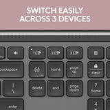 Logitech mk950 signature slim draadloze desktopset (grafiet, us-international lay-out (qwerty), 400 - 4000 dpi)