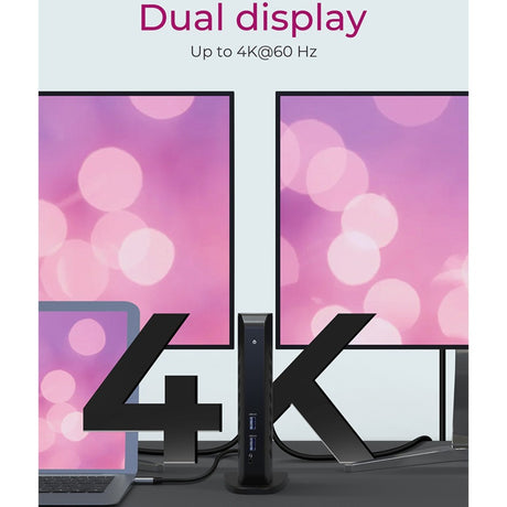 Icy box ib-dk2252ac dockingstation (zwart, usb-a, hdmi, displayport)