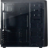 Inter-tech b-42 rgb midi tower behuizing (zwart | 3x usb-a | rgb | window)