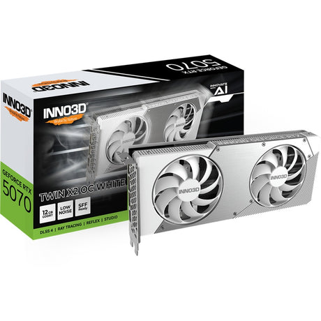 Inno3d geforce rtx 5070 twin x2 oc white grafische kaart (wit, dlss 4, 3x displayport, 1x hdmi 2.1)