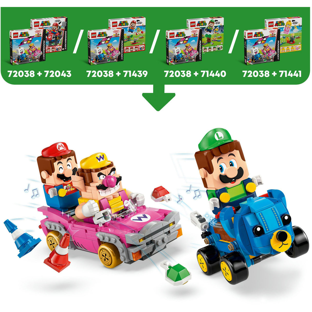 Lego ® super mario™: mario kart™ – wario en king boo - 72038