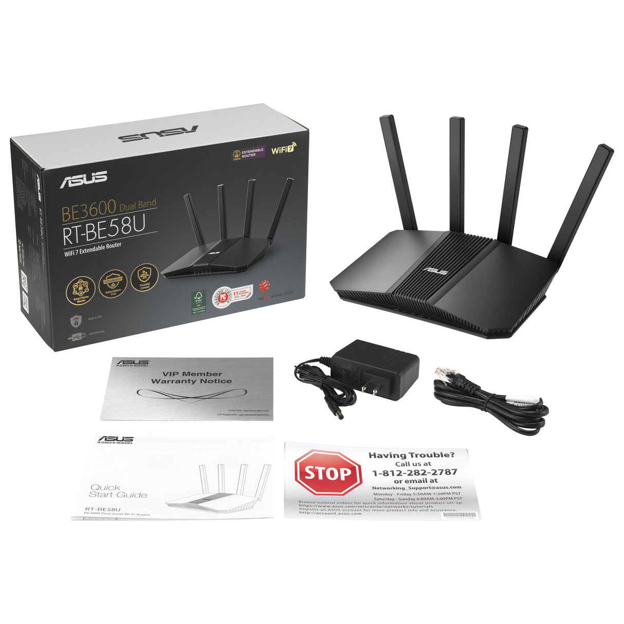 Asus rt-be58u v2 router (zwart)