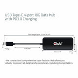 Club 3d usb-c 4-poorts 10g-datahub met pd3.0 usb-hub (zwart)