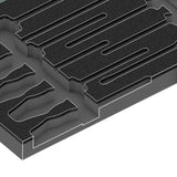Wera 9710 schuimrubberen inzetstuk met schroevendraaiers set 1, 18‑delig (zwart grijs, in schuiminzet voor werkplaatswagen)