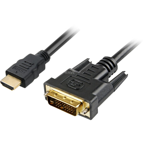 Sharkoon hdmi > dvi-d adapter (zwart, 2 meter, dual-link)