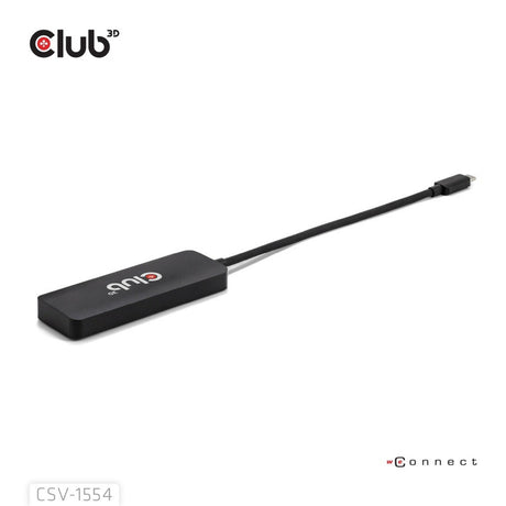 Club 3d usb-c naar 3x hdmi hub (zwart)
