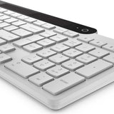 Lenovo 800 self-charging bluetooth keyboard (wit, us lay-out (qwerty), plunger, 100%, plunger switch, bluetooth 5.1, usb-c)