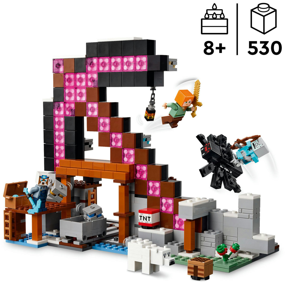 Lego minecraft de pikhouweelmijn bouwpakket voor kinderen - 21277