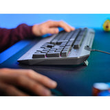 Trust gxt 836 evocx rgb gaming toetsenbord (zwart, us lay-out (qwerty), membraan, 100%, rgb)