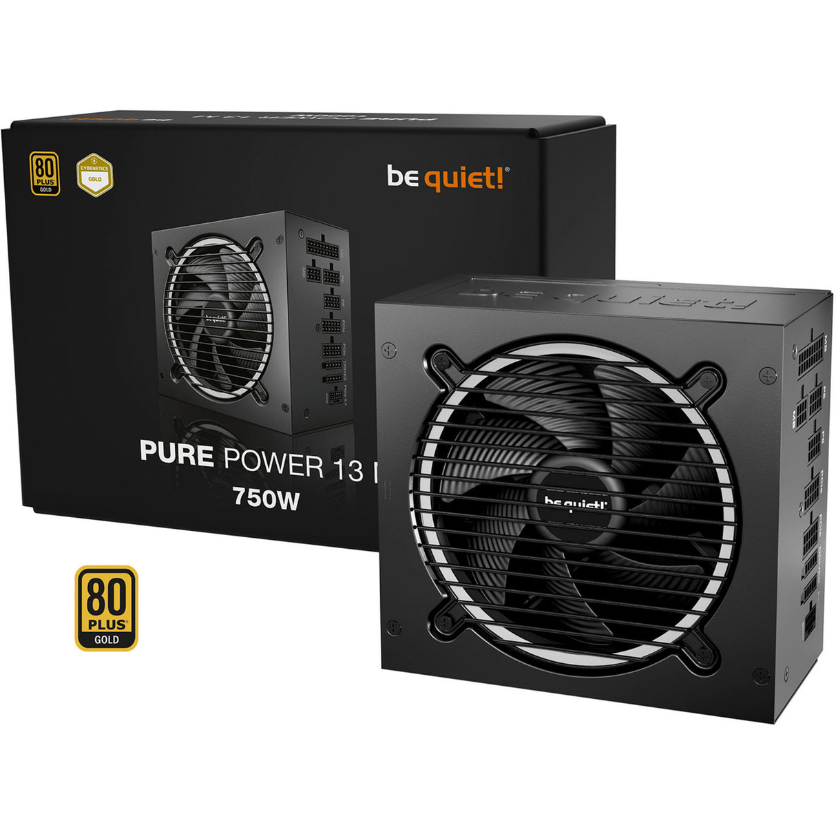 Be quiet! pure power 13 m modulaire 750 watt voeding (zwart, 1x 12v-2x6, 4x pcie)