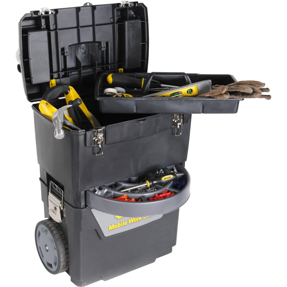 Stanley mobile work center 2in1 gereedschapskist (zwart grijs)