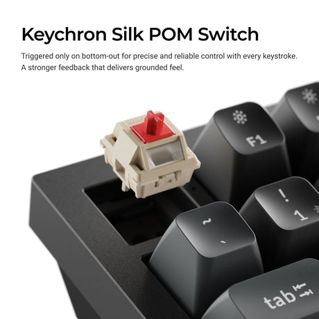 Keychron q6 ultra-m4 8k wireless custom mechanical keyboard (zwart, us lay-out (qwerty), silk pom banana, 100%, rgb, hot swap, 8k, 2.4 ghz bluetooth 5.2 usb-c)