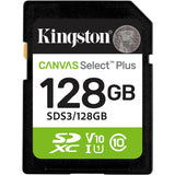 Kingston canvas select plus 128 gb sdxc geheugenkaart (uhs-i u1, class 10, v10)