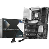 Msi pro b860-p wifi socket 1851 moederbord (zilver, raid, 5gb-lan, wi-fi 7, bt, sound, atx)