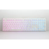 Ducky one 3 classic pure white rgb mechanisch toetsenbord (wit, us lay-out (qwerty), cherry mx speed silver, 100%, rgb led, double-shot pbt, hot-swappable, quack mechanics)