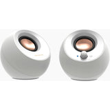 Creative pebble v3 pc-luidspreker (wit, bluetooth, usb-c, aux)