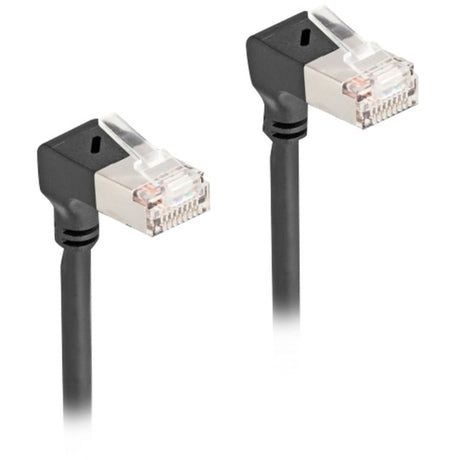 Delock rj45 network cable cat.6a s ftp slim 90° downwards downwards angled 3 m kabel (zwart)