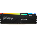 Kingston fury beast rgb 64 gb ddr5-5600 (2x 32 gb) werkgeheugen (zwart, kf556c36bbe2ak2-64, xmp 3.0, expo)