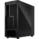 Fractal design north midi tower behuizing (zwart houtkleur | 2x usb-a | 1x usb-c | tempered glass)