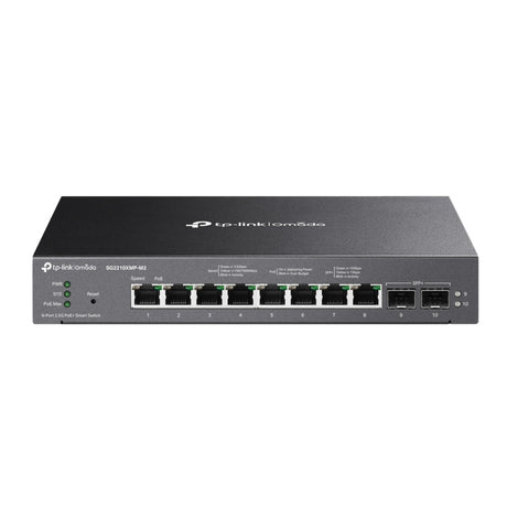 Tp-link omada sg2210xmp-m2 8-poorts 2.5gbase-t smart switch (zwart, 8x poe+, 2x 10ge sfp+)
