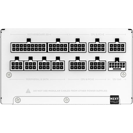 Nzxt c850 gold atx 3.1 modulaire 850 watt voeding (wit, 1x 12v-2x6, 3x pcie)