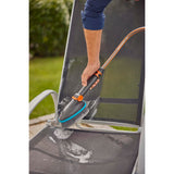 Gardena cleansystem handborstel m zacht wasborstel (grijs turquoise, 18842-20, met slangaansluiting)
