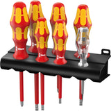 Wera 160 i 165 i 7 schroevendraaierset kraftform plus serie 100 (rood geel, 7-delig)