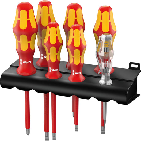 Wera 160 i 165 i 7 schroevendraaierset kraftform plus serie 100 (rood geel, 7-delig)