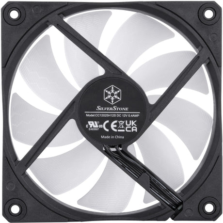 Silverstone shark force 120 argb case fan (zwart, 120 x 120 x 25 mm, pwm)